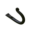 Artesano Iron Works [AIW-H1-A-SB] Wrought Iron Hanging Hook - Round Bar w/ Scroll - Semi-Matte Black Finish - 4" L