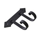 Artesano Iron Works [AIW-H2-C-SB] Wrought Iron Hanging Hook Rack - 2 Hooks - Flat Bar w/ Scroll - Semi-Matte Black Finish - 8 3/8&quot; L