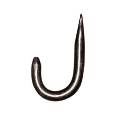 Artesano Iron Works [AIW-HOR-2] Wrought Iron Hanging Hook - Round Bar - Semi-Matte Black - 2 1/2&quot; L