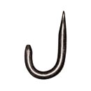 Artesano Iron Works [AIW-HOR-2] Wrought Iron Hanging Hook - Round Bar - Semi-Matte Black - 2 1/2" L