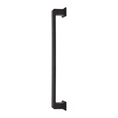 Atlas Homewares [A669-BL] Die Cast Zinc Appliance/Door Pull Handle - Sweetbriar Lane Series - Matte Black Finish - 12&quot; C/C - 13 1/8&quot; L