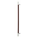 Atlas Homewares [AP05-OW-CH] Die Cast Zinc Appliance/Door Pull Handle - Zanzibar Series - Brown Leather - Polished Chrome Finish - 17&quot; C/C - 19 13/16&quot; L