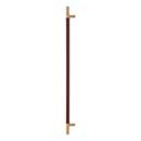 Atlas Homewares [AP05-OW-WB] Die Cast Zinc Appliance/Door Pull Handle - Zanzibar Series - Brown Leather - Warm Brass Finish - 17" C/C - 19 13/16" L