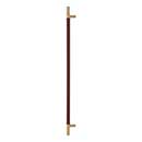 Atlas Homewares [AP05-OW-WB] Die Cast Zinc Appliance/Door Pull Handle - Zanzibar Series - Brown Leather - Warm Brass Finish - 17" C/C - 19 13/16" L