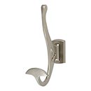 Atlas Homewares [LGH-BRN] Solid Brass Robe &amp; Towel Hook - Legacy Bath Series - Brushed Nickel Finish