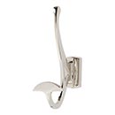 Atlas Homewares [LGH-PN] Solid Brass Robe &amp; Towel Hook - Legacy Bath Series - Polished Nickel Finish