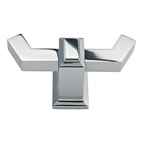 Atlas Homewares [SUTTH-CH] Die Cast Zinc Double Robe Hook - Sutton Place Series - Polished Chrome Finish