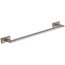 Atlas Homewares [AXTB450-BRN] Solid Brass Single Towel Bar - Axel Series - Brushed Nickel Finish - 18&quot; L