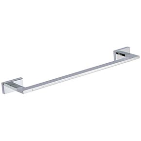Atlas Homewares [AXTB450-CH] Solid Brass Single Towel Bar - Axel Series - Polished Chrome Finish - 18" L