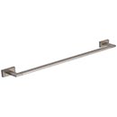 Atlas Homewares [AXTB600-BRN] Solid Brass Single Towel Bar - Axel Series - Brushed Nickel Finish - 24&quot; L