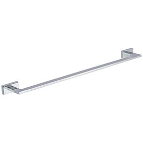 Atlas Homewares [AXTB600-CH] Solid Brass Single Towel Bar - Axel Series - Polished Chrome Finish - 24" L
