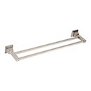 Atlas Homewares [GRADTB600-BRN] Solid Brass Double Towel Bar - Gratitude Series - Brushed Nickel Finish - 21 1/2" C/C - 23 1/2" L