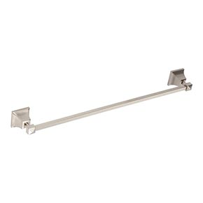 Atlas Homewares [GRATB450-BRN] Solid Brass Single Towel Bar - Gratitude Series - Brushed Nickel Finish - 15 3/8" C/C - 27 1/2" L