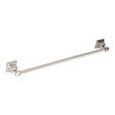 Atlas Homewares [GRATB450-BRN] Solid Brass Single Towel Bar - Gratitude Series - Brushed Nickel Finish - 15 3/8" C/C - 17 1/2" L