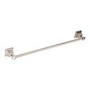 Atlas Homewares [GRATB600-BRN] Solid Brass Single Towel Bar - Gratitude Series - Brushed Nickel Finish - 21 1/2&quot; C/C - 23 1/2&quot; L