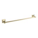 Atlas Homewares [GRATB600-FG] Solid Brass Single Towel Bar - Gratitude Series - French Gold Finish - 21 1/2" C/C - 23 1/2" L