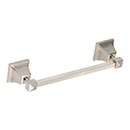 Atlas Homewares [GRATR300-BRN] Solid Brass Single Towel Bar - Gratitude Series - Brushed Nickel Finish - 9 3/4" C/C - 11 3/4" L