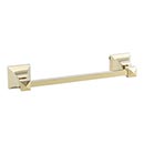 Atlas Homewares [GRATR300-FG] Solid Brass Single Towel Bar - Gratitude Series - French Gold Finish - 9 3/4&quot; C/C - 11 3/4&quot; L