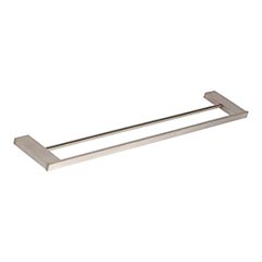 Atlas Homewares [PADTB600-BRN] Solid Brass Double Towel Bar - Parker Series - Brushed Nickel Finish - 22&quot; C/C - 23 1/2&quot; L