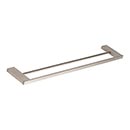 Atlas Homewares [PADTB600-BRN] Solid Brass Double Towel Bar - Parker Series - Brushed Nickel Finish - 22" C/C - 23 1/2" L