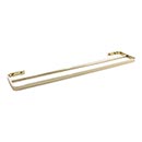 Atlas Homewares [SODTB600-FG] Solid Brass Double Towel Bar - Solange Series - French Gold Finish - 21 1/2" C/C - 23 1/2" L