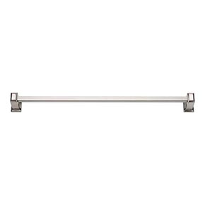Atlas Homewares [SUTTB18-BRN] Solid Brass Single Towel Bar - Sutton Place Series - Brushed Nickel Finish - 18" C/C - 19" L