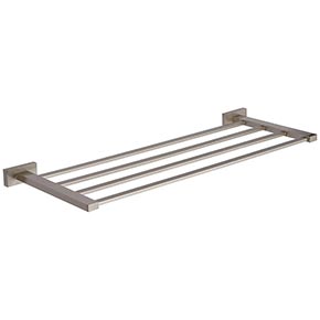 Atlas Homewares [AXRK550-BRN] Brass Towel Rack - Axel Series - Brushed Nickel Finish - 22" L