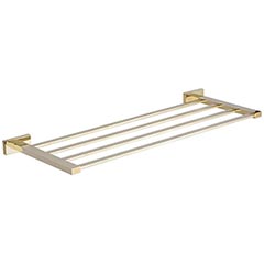 Atlas Homewares [AXRK550-FG] Solid Brass Towel Rack - Axel Series - French Gold Finish - 22&quot; L
