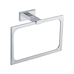 Atlas Homewares [AXTR-CH] Solid Brass Single Towel Ring - Axel Series - Polished Chrome Finish