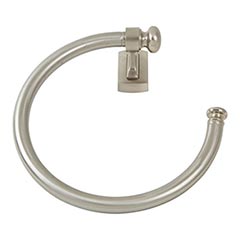 Atlas Homewares [LGTR-BRN] Solid Brass Single Towel Ring - Legacy Bath Series - Brushed Nickel Finish