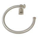 Atlas Homewares [LGTR-BRN] Solid Brass Single Towel Ring - Legacy Bath Series - Brushed Nickel Finish