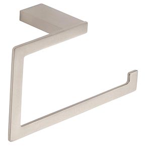 Atlas Homewares [PATR-BRN] Solid Brass Single Towel Ring - Parker Series - Brushed Nickel Finish