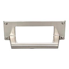 Atlas Homewares [A301-BRN] Die Cast Zinc Cabinet Cup Pull - Bradbury Series - Brushed Nickel Finish - 3&quot; C/C - 4 5/16&quot; L