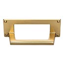 Atlas Homewares [A301-WB] Die Cast Zinc Cabinet Cup Pull - Bradbury Series - Warm Brass Finish - 3&quot; C/C - 4 5/16&quot; L