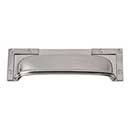 Atlas Homewares [382-BRN] Die Cast Zinc Cabinet Cup Pull - Campaign Series - Brushed Nickel Finish - 3 3/4" C/C - 5" L