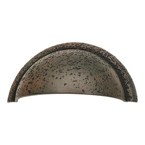 Atlas Homewares [274-R] Die Cast Zinc Cabinet Cup Pull - Olde World Series - Rust Finish - 3" C/C - 3 3/4" L
