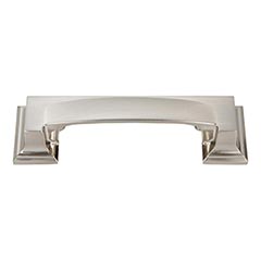 Atlas Homewares [339-BRN] Die Cast Zinc Cabinet Cup Pull - Sutton Place Series - Brushed Nickel Finish - 3&quot; C/C - 4 7/8&quot; L