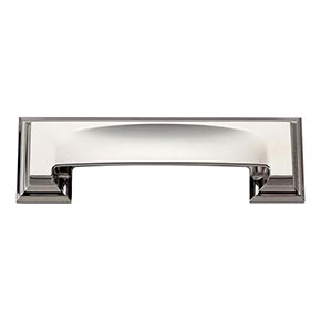 Atlas Homewares [339-CH] Die Cast Zinc Cabinet Cup Pull - Sutton Place Series - Polished Chrome Finish - 3" C/C - 4 7/8" L