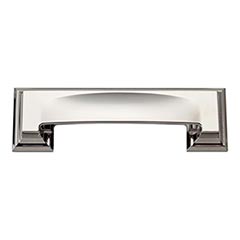 Atlas Homewares [339-CH] Die Cast Zinc Cabinet Cup Pull - Sutton Place Series - Polished Chrome Finish - 3&quot; C/C - 4 7/8&quot; L