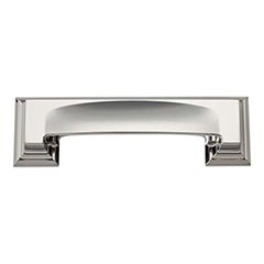 Atlas Homewares [339-PN] Die Cast Zinc Cabinet Cup Pull - Sutton Place Series - Polished Nickel Finish - 3&quot; C/C - 4 7/8&quot; L