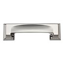 Atlas Homewares [339-PN] Die Cast Zinc Cabinet Cup Pull - Sutton Place Series - Polished Nickel Finish - 3" C/C - 4 7/8" L