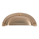 Atlas Homewares [A818-CM] Die Cast Zinc Cabinet Cup Pull - Round &amp; Bin Cup Series - Champagne Finish - 2 1/2&quot; C/C - 3 3/4&quot; L