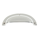 Atlas Homewares [A818-PN] Die Cast Zinc Cabinet Cup Pull - Round &amp; Bin Cup Series - Polished Nickel Finish - 2 1/2&quot; C/C - 3 3/4&quot; L