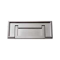 Atlas Homewares [381-BRN] Die Cast Zinc Cabinet Drop Pull - Campaign Series - Brushed Nickel Finish - 3&quot; C/C - 5&quot; L