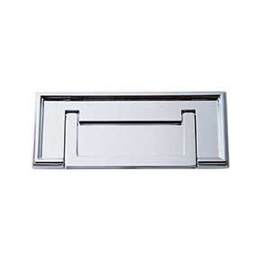 Atlas Homewares [381-CH] Die Cast Zinc Cabinet Drop Pull - Campaign Series - Polished Chrome Finish - 3" C/C - 5" L