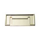 Atlas Homewares [381-PB] Die Cast Zinc Cabinet Drop Pull - Campaign Series - Polished Brass Finish - 3" C/C - 5" L