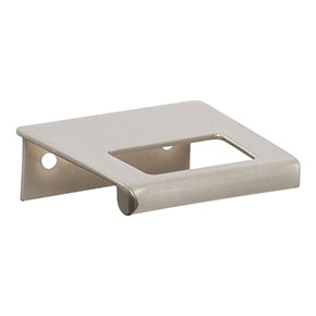 Atlas Homewares [362-BRN] Die Cast Zinc Cabinet Edge Pull - Mid-Century Edge Series - Brushed Nickel Finish - 32mm C/C - 2" L