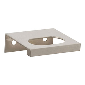Atlas Homewares [364-BRN] Die Cast Zinc Cabinet Edge Pull - Modern Square Edge Series - Brushed Nickel Finish - 32mm C/C - 2" L