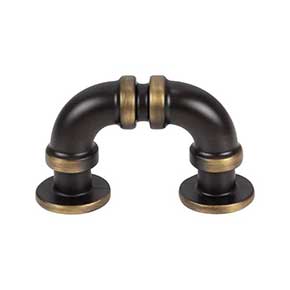 Atlas Homewares [366-CFB] Die Cast Zinc Cabinet Finger Pull - Steampunk Series - Cafe Bronze Finish - 1 5/16" C/C - 2 1/8" L