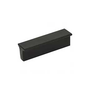 Atlas Homewares [A860-BL] Aluminum Cabinet Finger Pull - T-Bar Series - Matte Black Finish - 1 1/4" C/C - 1 7/8" L